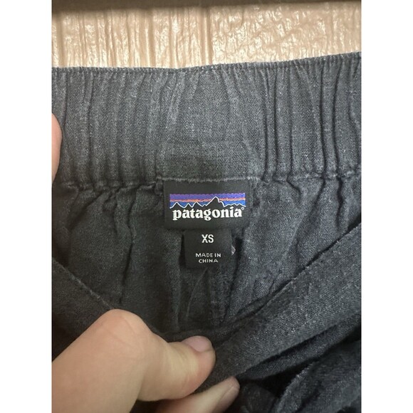 Patagonia Women's Whole Weave Tasmanian Black‎ Shorts XS Tie Waist Elastic - Picture 4 of 5